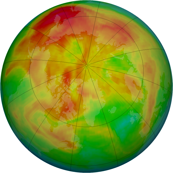 Arctic ozone map for 10 April 2004
